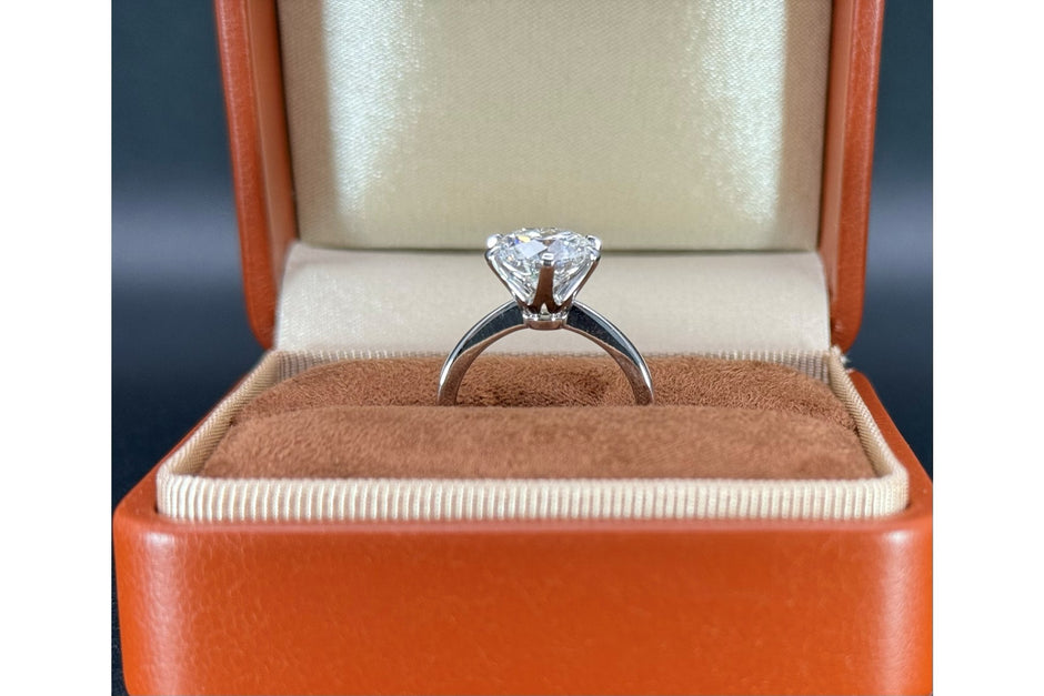 #20#3.08ct E VS1 クラシックの六本爪ソリティアリング｜無改色・IGI認定ダイヤ × PT950リング