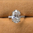 #21#4.01ct D VS1ハーフエタニティ×オーバルカットラボダイヤリング｜無改色・IGI認定ダイヤ × PT950リング