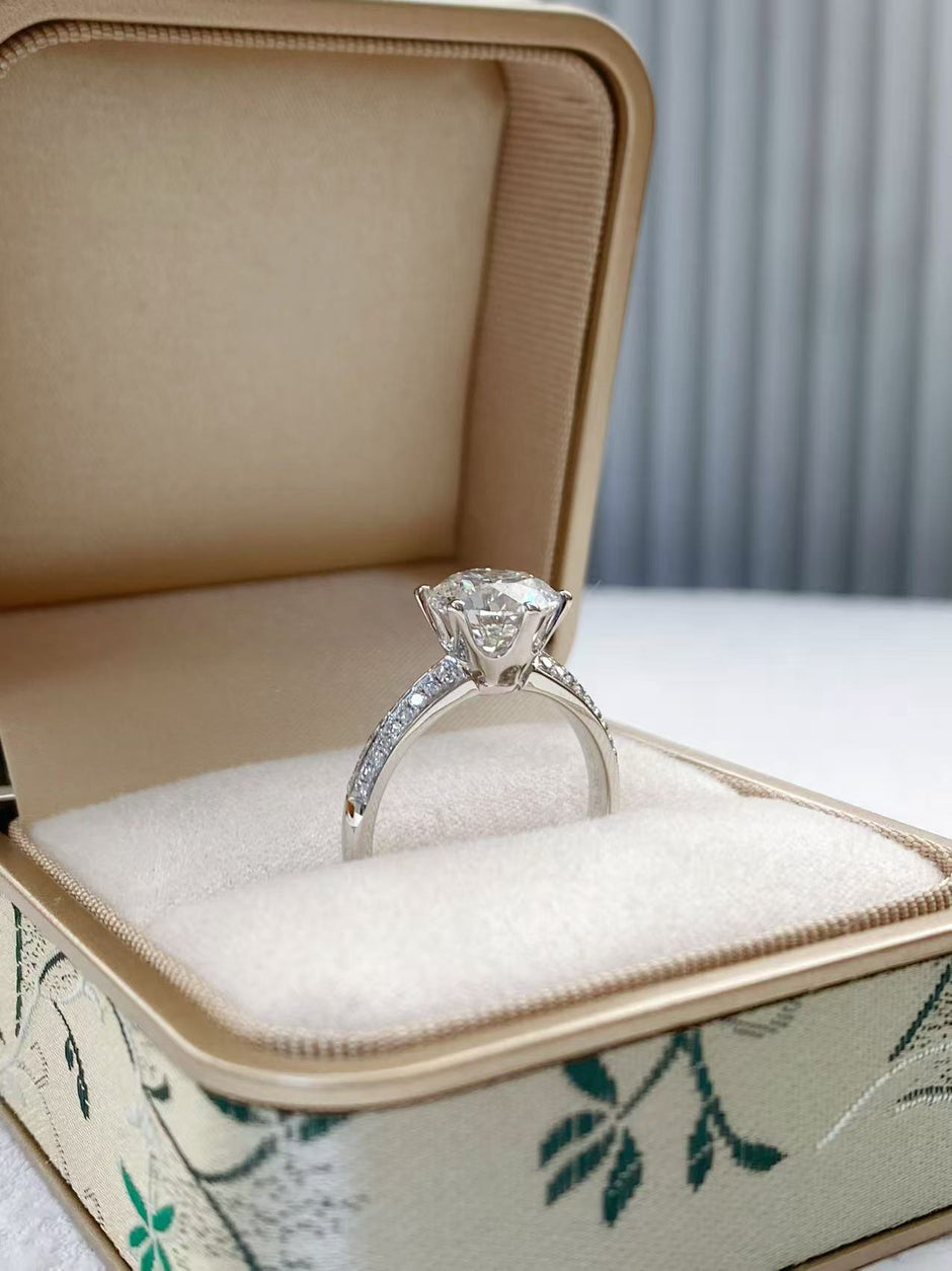 無処理 ラボダイヤ リング 3.0ct Dカラー VVS2 PT950 鑑別書付