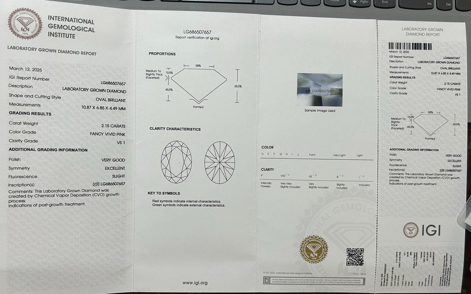 #29#2.15ct VS1 ピンクダイヤモンド×フラワーハローリング（15％割引中）｜無改色・IGI認定ラボダイヤ × PT950リング