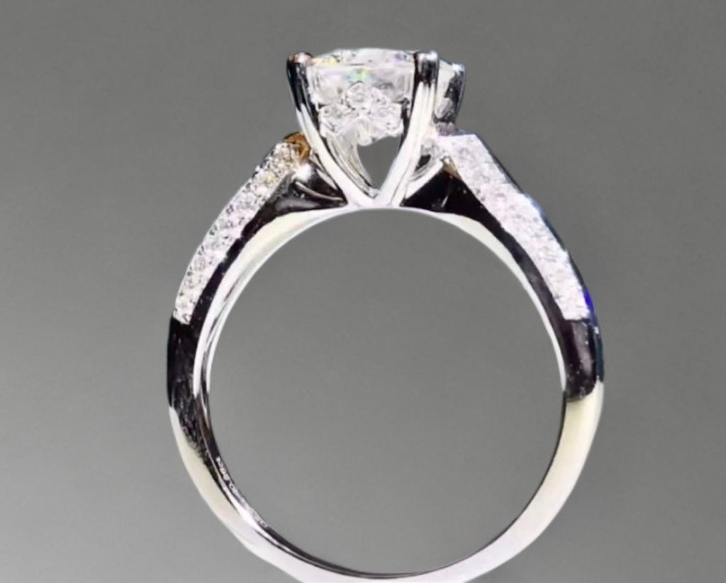 2.0ct D VVS2 無改色ラボグロウンダイヤモンド リング