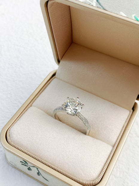 無処理 ラボダイヤ リング 3.0ct Dカラー VVS2 PT950 鑑別書付