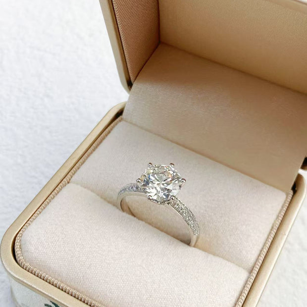 無処理 ラボダイヤ リング 3.0ct Dカラー VVS2 PT950 鑑別書付