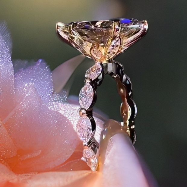 5.0ct マーキースカット ダイヤモンドリング IGI鑑定書付／無改色ラボグロウン