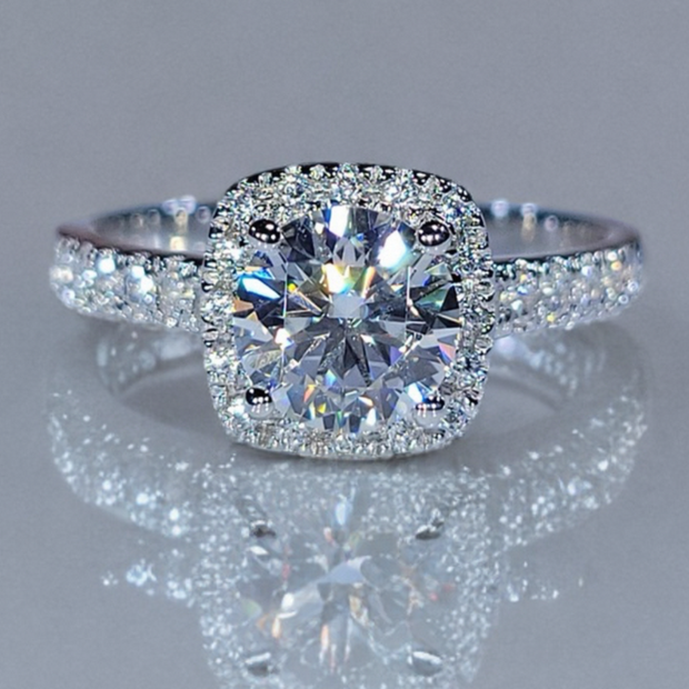 ラボグロウンダイヤモンドリング 無改色2.0ct D VS1 IDEAL PT950 脇石0.8ct IGI鑑定書付