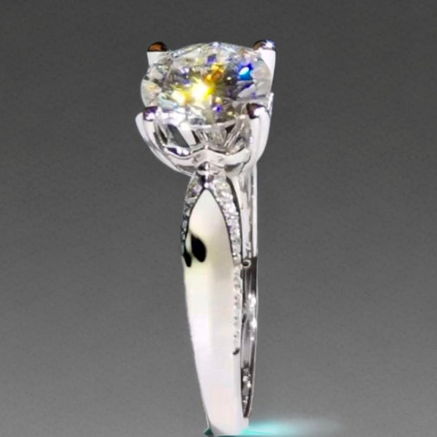 2.0ct D VVS2 無改色ラボグロウンダイヤモンド リング