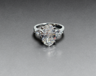 #22#5.02ct E VVS2 オーバル 三石デザインラボダイヤリング｜無改色・IGI認定ダイヤ × PT950リング
