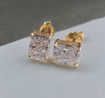 ラボグロウンダイヤモンド ピアス
各1ct（合計2ct） Eカラー VS1
ラディアントカット K18YG【IGI鑑定書付】