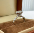 #04#1.02ct D VVS2 花のようなハローセッティングラボダイヤリング｜無改色・IGI認定ダイヤ × PT950リング