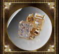 ラボグロウンダイヤモンド ピアス
各1ct（合計2ct） Eカラー VS1
ラディアントカット K18YG【IGI鑑定書付】