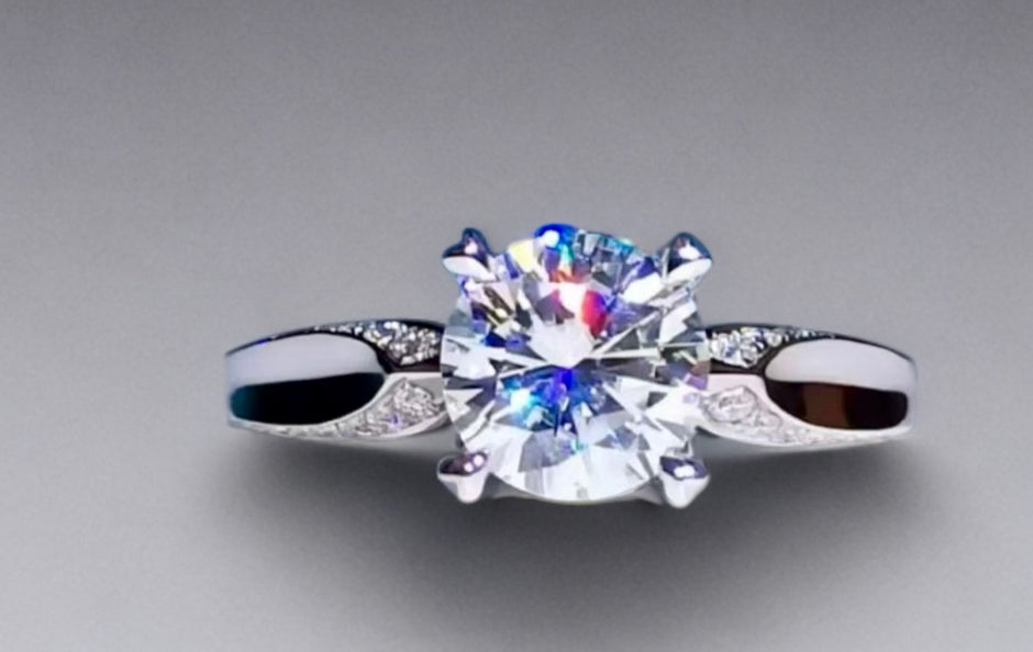 2.0ct D VVS2 無改色ラボグロウンダイヤモンド リング