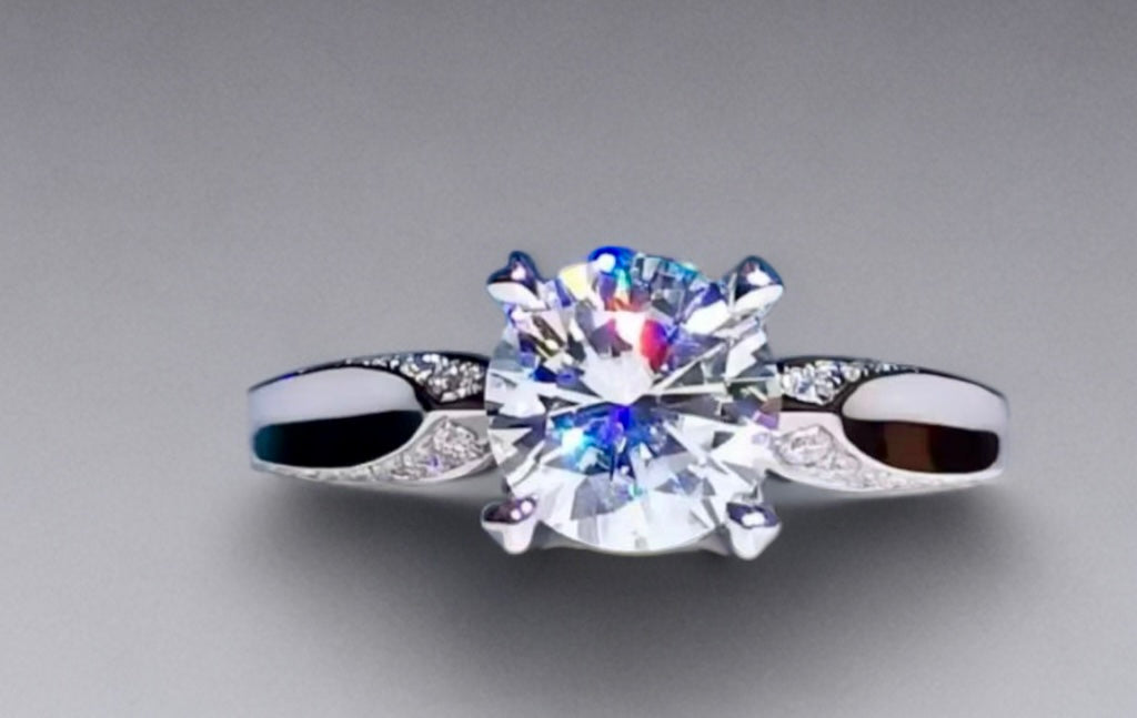 2.0ct D VVS2 無改色ラボグロウンダイヤモンド リング