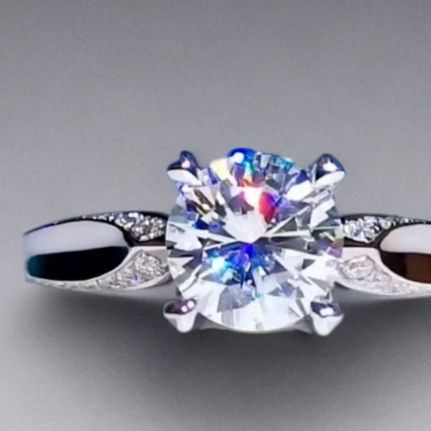 2.0ct D VVS2 無改色ラボグロウンダイヤモンド リング