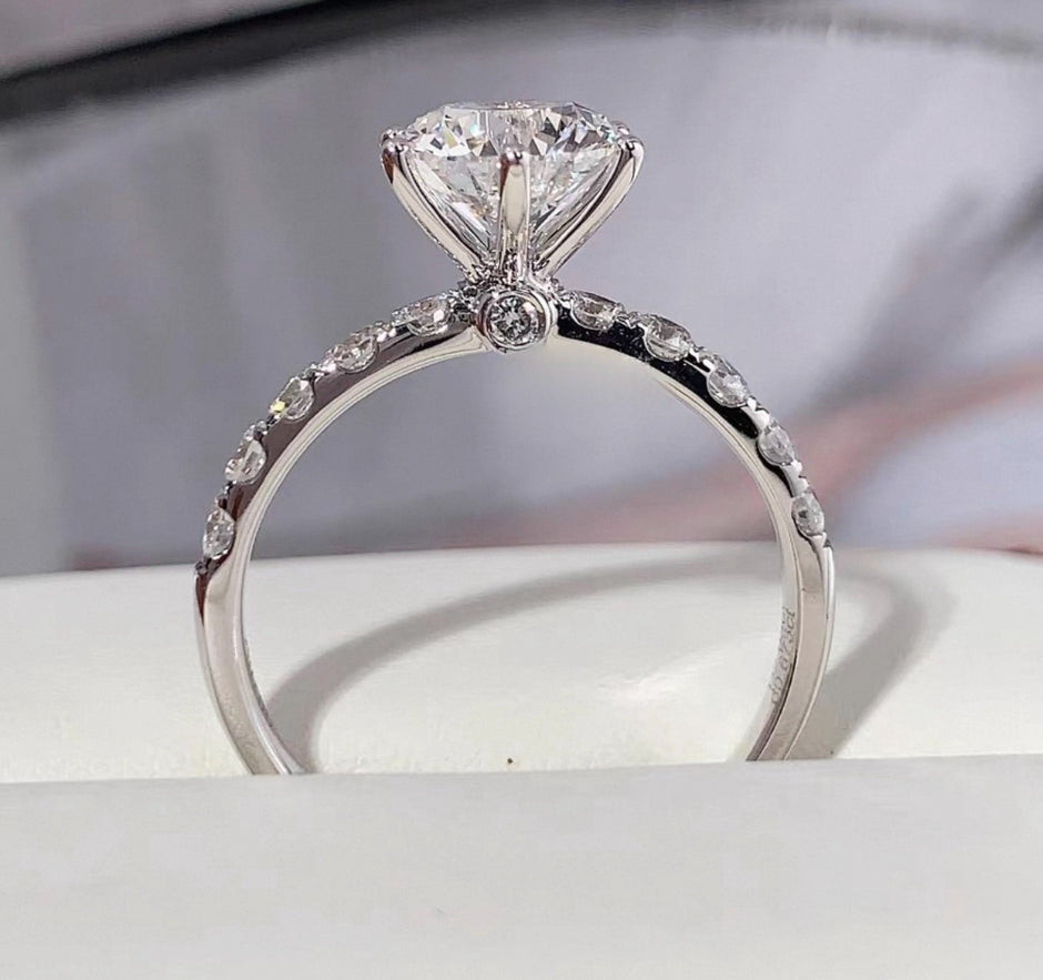 無処理 ラボダイヤ リング 3.0ct Dカラー VVS2 PT950 鑑別書付