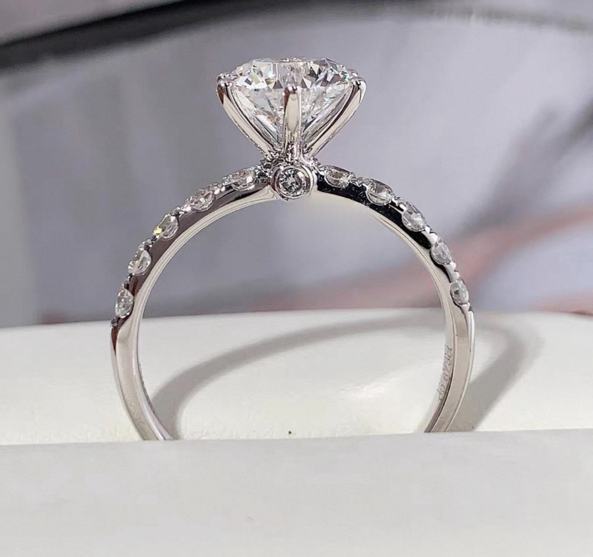 無処理 ラボダイヤ リング 3.0ct Dカラー VVS2 PT950 鑑別書付