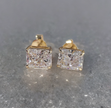 ラボグロウンダイヤモンド ピアス
各1ct（合計2ct） Eカラー VS1
ラディアントカット K18YG【IGI鑑定書付】