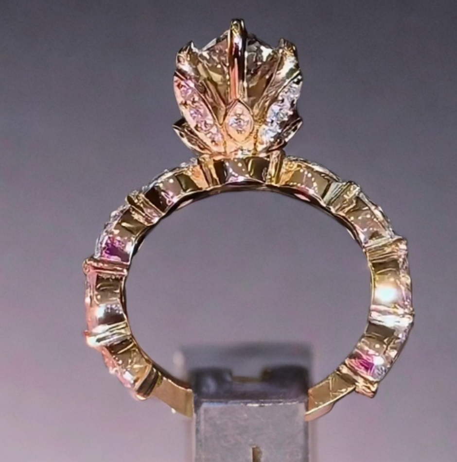 5.0ct マーキースカット ダイヤモンドリング IGI鑑定書付／無改色ラボグロウン
