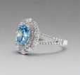 ラボグロウンダイヤモンド リング 2ct Fancy Intense Blue VS1 オーバルカット