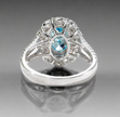 ラボグロウンダイヤモンド リング 2ct Fancy Intense Blue VS1 オーバルカット