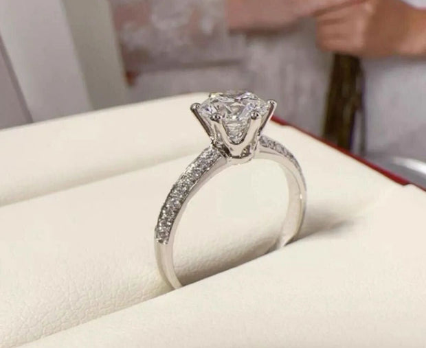 #07#1.67ct F VVS2透明感あふれるラボグロウンダイヤモンドリング ｜無改色・IGI認定ラボダイヤ × PT950リング