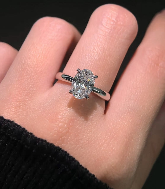 #15#2.22ct E VS1 ソリティアオーバルカット｜無改色・IGI認定ダイヤ × PT950リング