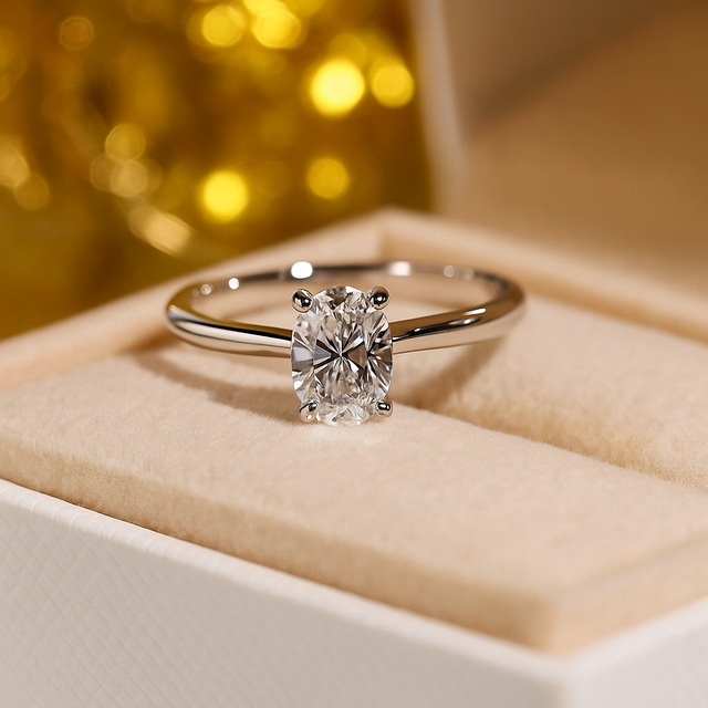 #15#2.22ct E VS1 ソリティアオーバルカット｜無改色・IGI認定ダイヤ × PT950リング