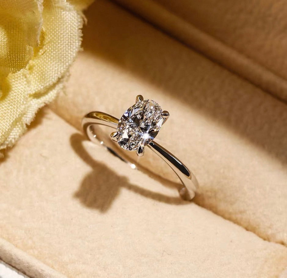 #15#2.22ct E VS1 ソリティアオーバルカット｜無改色・IGI認定ダイヤ × PT950リング