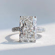 #19#5.01ct E VS1 サイドストーンエメラルドカット｜無改色・IGI認定ダイヤ × PT950リング