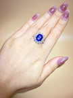 #28#🔷5.13ct S ロイヤルブルーサファイア（15％割引中）｜無改色・IGI認定ダイヤ × PT950リング