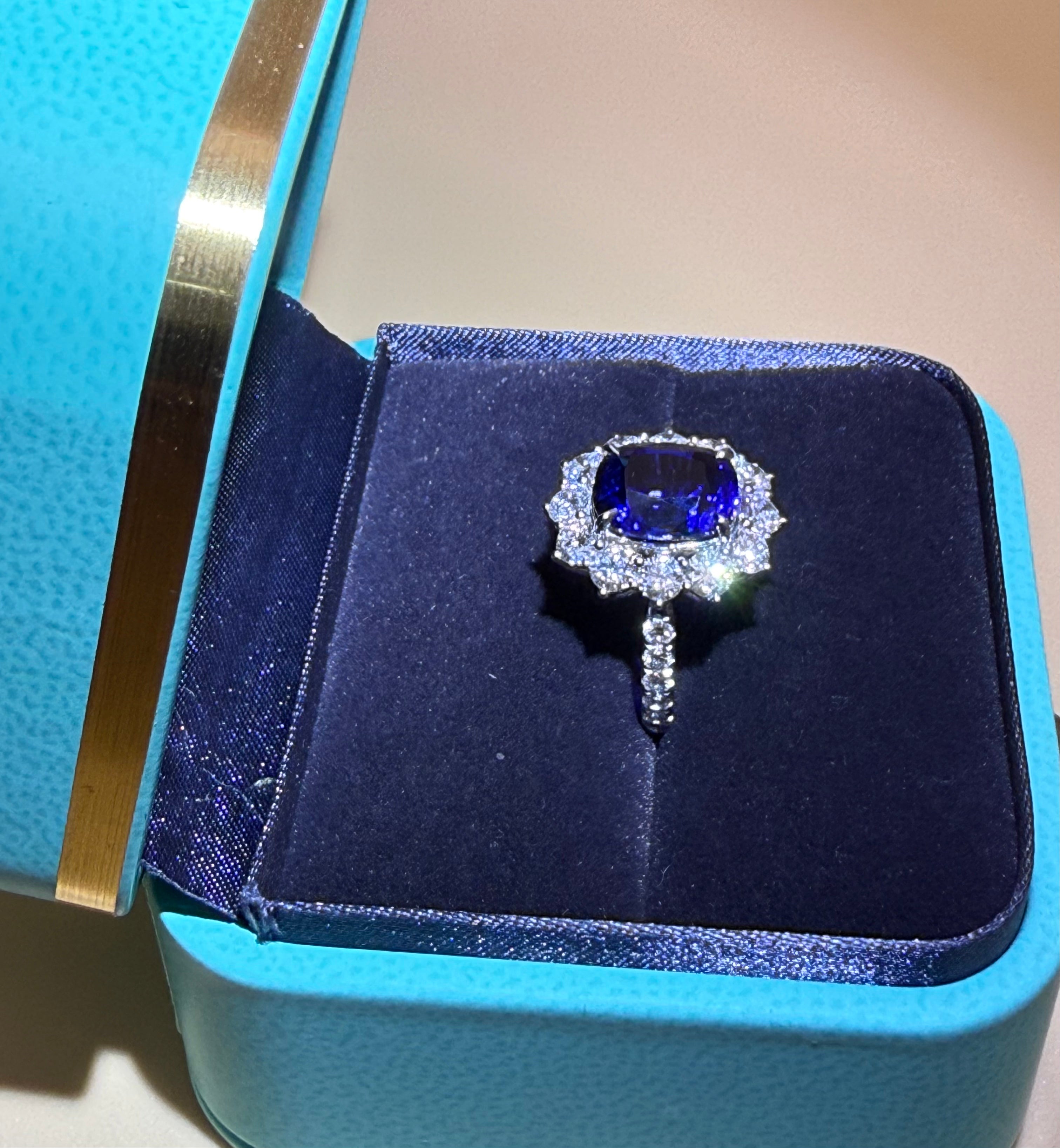 #28#🔷5.13ct S ロイヤルブルーサファイア（15％割引中）｜無改色・IGI認定ダイヤ × PT950リング