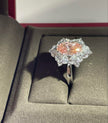 #29#2.15ct VS1 ピンクダイヤモンド×フラワーハローリング（15％割引中）｜無改色・IGI認定ラボダイヤ × PT950リング