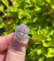 #29#2.15ct VS1 ピンクダイヤモンド×フラワーハローリング（15％割引中）｜無改色・IGI認定ラボダイヤ × PT950リング