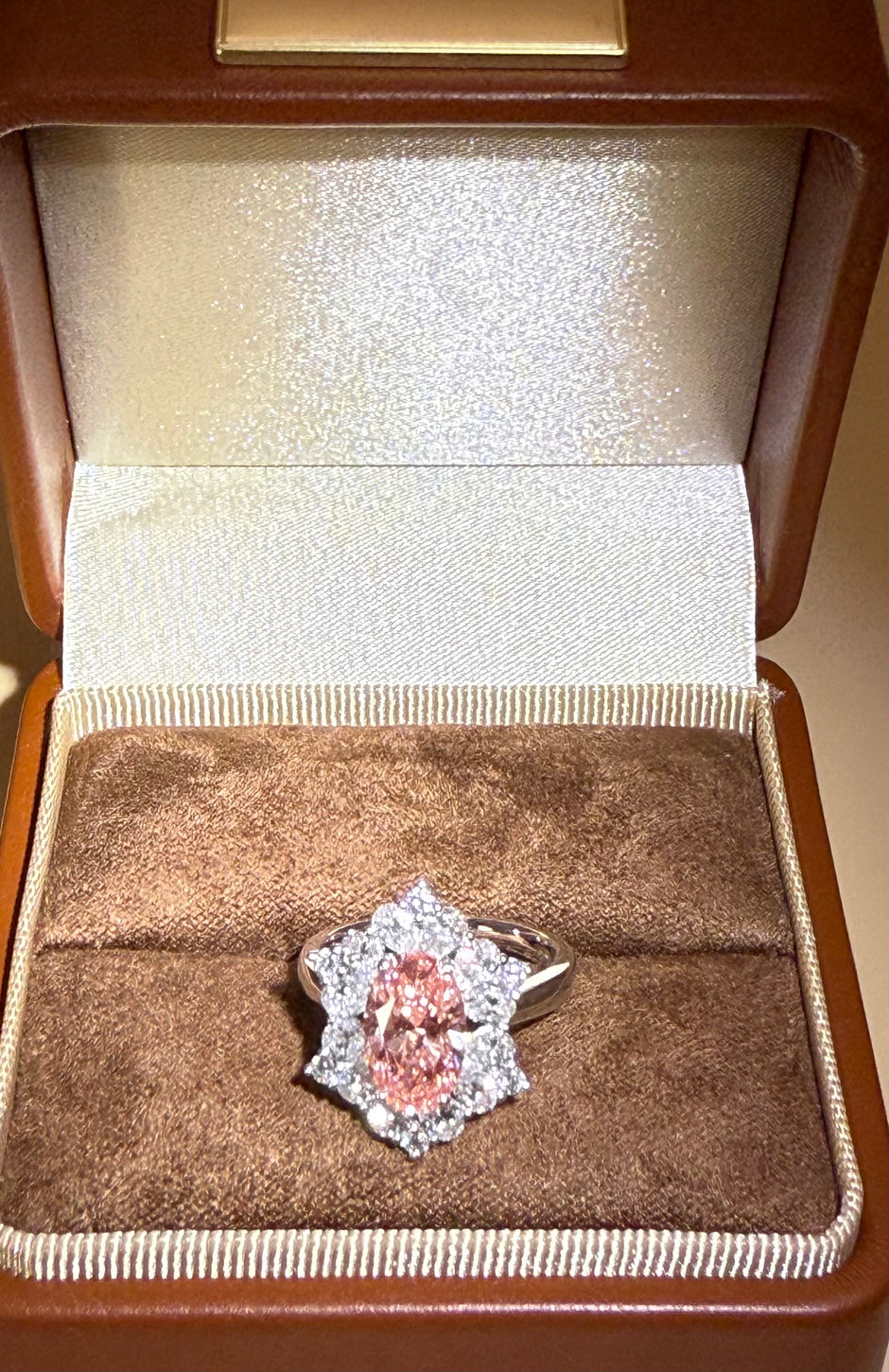 #29#2.15ct VS1 ピンクダイヤモンド×フラワーハローリング（15％割引中）｜無改色・IGI認定ラボダイヤ × PT950リング