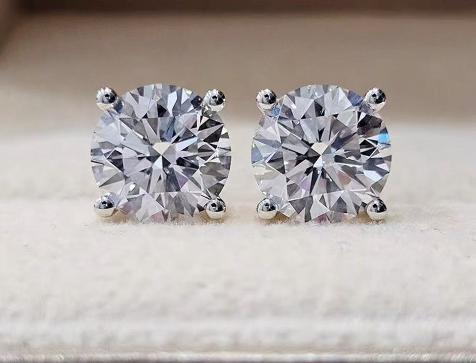 #c&d#1.05ct×2 D VVS2 上品に輝くラボダイアピアス（10％割引中）｜無改色・IGI認定ラボダイヤ × PT950ピアス
