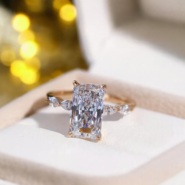 【オーダーメイド】5ct ラボグロウンダイアモンド　スクエアカットリング