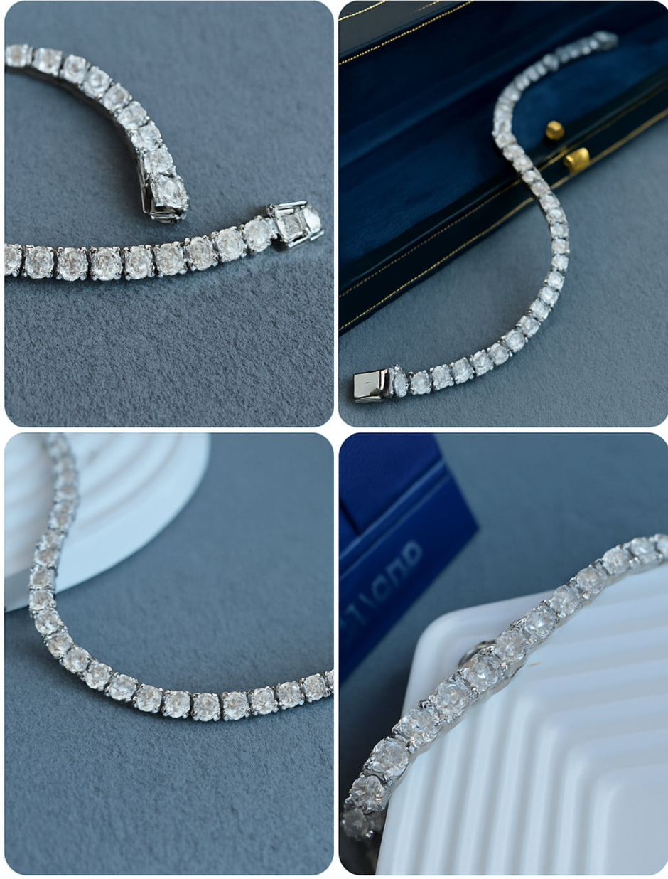 #大#　11.81ct ラボグロウンダイヤモンド 38石テニスブレスレット｜無改色・IGI認定ダイヤ × PT950/AU750 ブレスレット