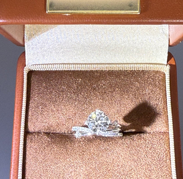 #13#1.84ct D VS1　ハイセッティング ラウンドブリリアントリング｜無改色・IGI認定ダイヤ × PT950リング