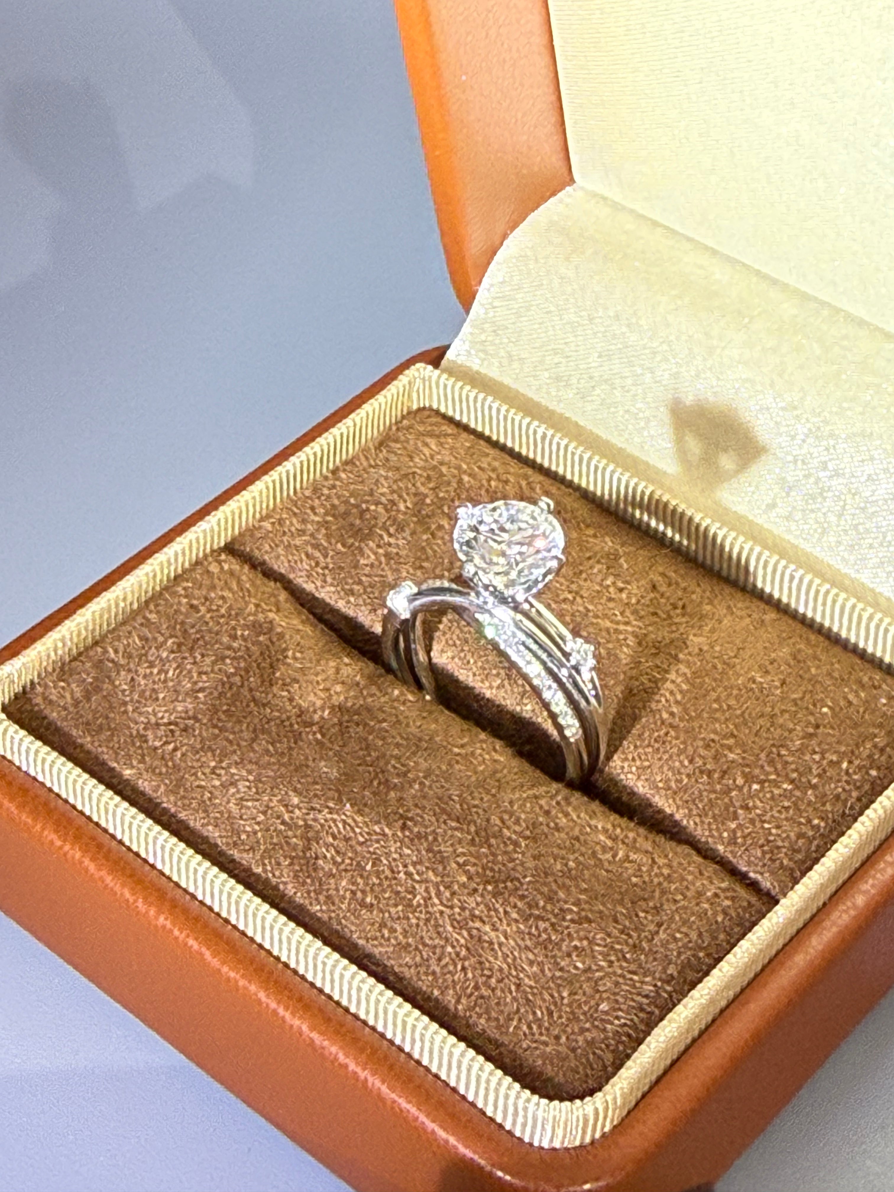 #13#1.84ct D VS1　ハイセッティング ラウンドブリリアントリング｜無改色・IGI認定ダイヤ × PT950リング