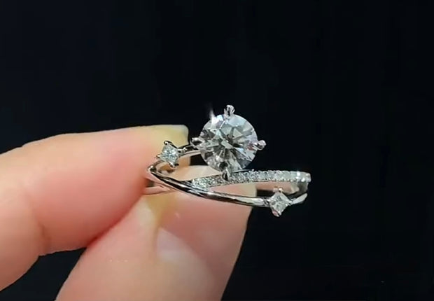 #13#1.84ct D VS1　ハイセッティング ラウンドブリリアントリング｜無改色・IGI認定ダイヤ × PT950リング