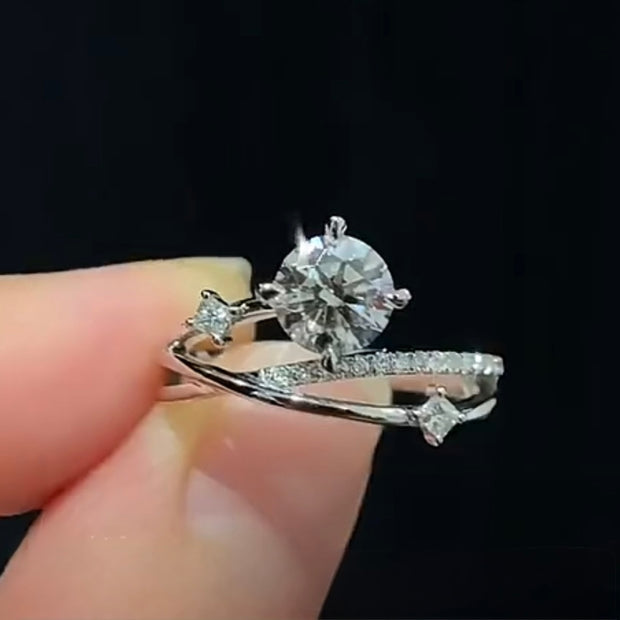 #13#1.84ct D VS1　ハイセッティング ラウンドブリリアントリング｜無改色・IGI認定ダイヤ × PT950リング