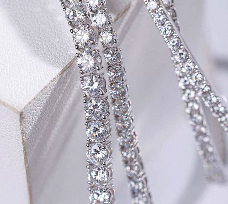 #大#　11.81ct ラボグロウンダイヤモンド 38石テニスブレスレット｜無改色・IGI認定ダイヤ × PT950/AU750 ブレスレット
