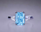 #order-06#2.04ct fancyblue・スクエアカット・サイドリング