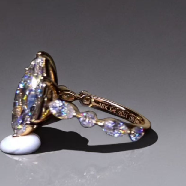 #order-21#3.03ct ラボグロウンダイアモンド・マーキースカット・サイドリング（4×2）