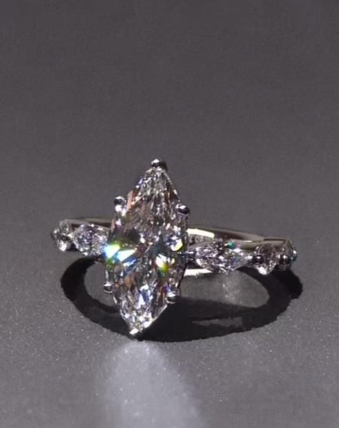 #order-21#3.03ct ラボグロウンダイアモンド・マーキースカット・サイドリング（4×2）