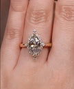 #order-22#5.01ct ラボグロウンダイアモンド・マーキースカット・ハローリビング