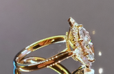 #order-22#5.01ct ラボグロウンダイアモンド・マーキースカット・ハローリビング