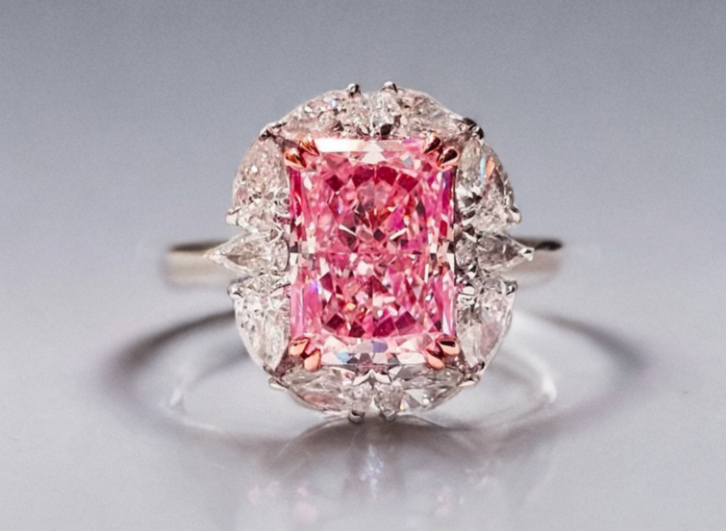#order-02#2.05ct ピンクダイヤモンド・スクエアカット・ハローリング