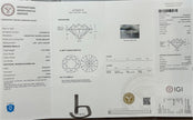 #a&b#1.03ct×2 D VVS2 ラボグロウンダイヤモンド 一粒ピアス｜無改色・IGI認定ダイヤ × PT950リング