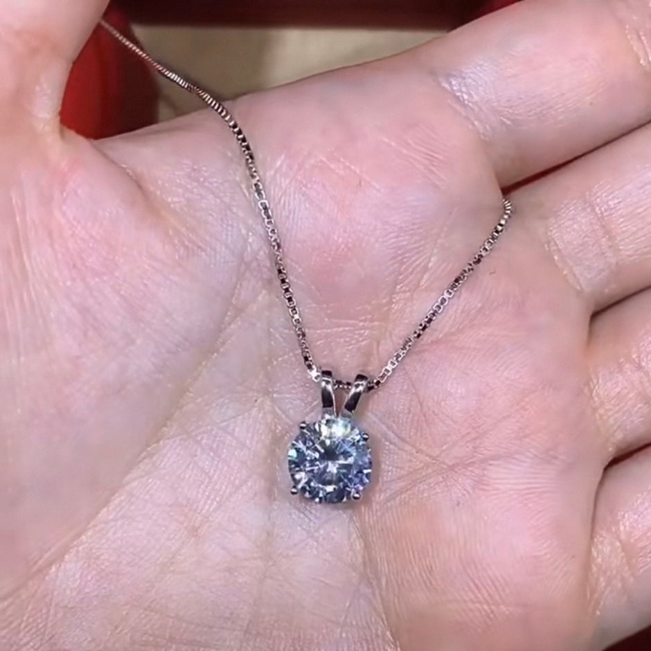 #34#1.83ct F VS1 ラボグロウンダイヤモンド ソリティアネックレス45㎝調整可能｜無改色・IGI認定ダイヤ × PT950リング