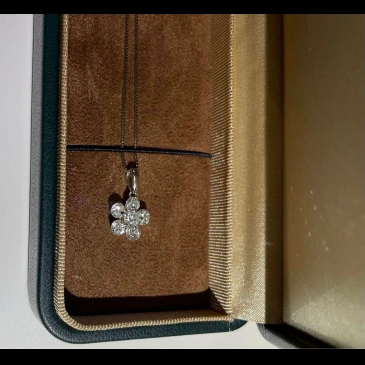 #32#1.53ct ラボグロウンダイヤモンド フラワーモチーフ ネックレス｜無改色・IGI認定ダイヤ ×  PT900/PT850ネックレス